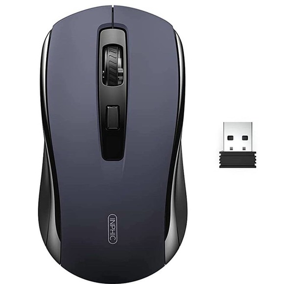 Wireless Mouse, 2.4G Wireless Ergonomic Mouse for Laptop, 5 Adjustable 2400 DPI - Picture 1 of 4